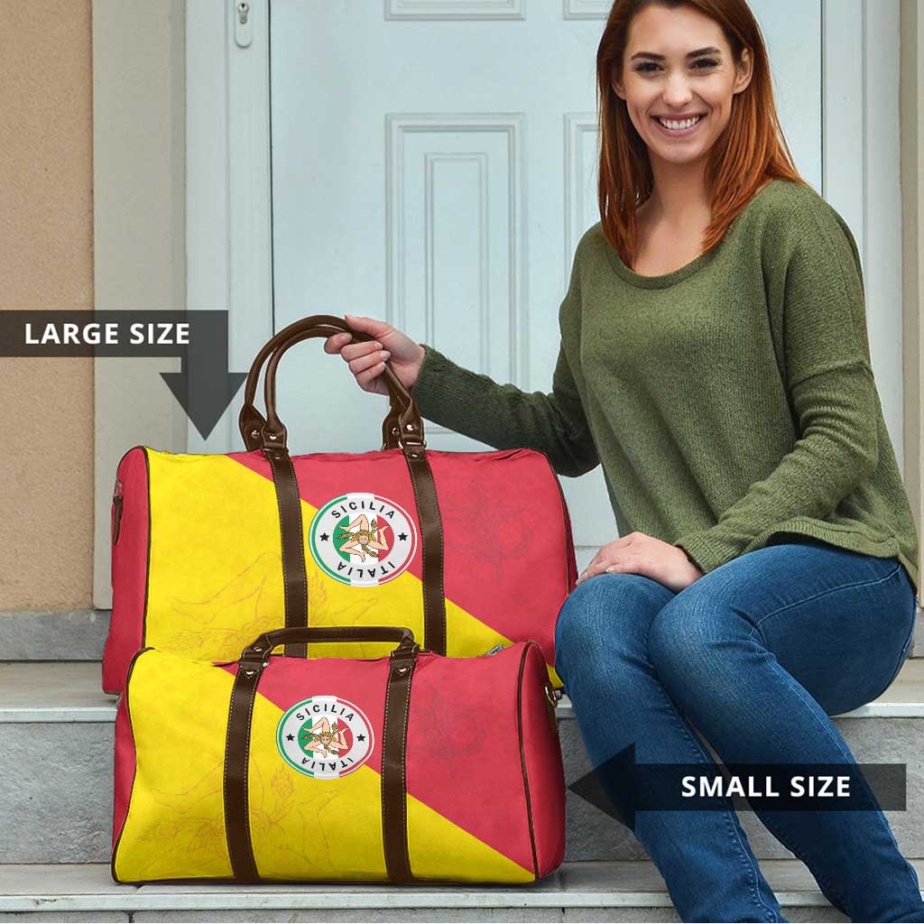 Italy Sicilia Travel Bag Triskeles With Lemons - Wonder Print Shop