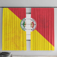 Italy Sicilia Window Curtain Triskeles With Lemons - Wonder Print Shop