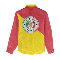 Italy Sicilia Women Casual Shirt Triskeles With Lemons - Wonder Print Shop