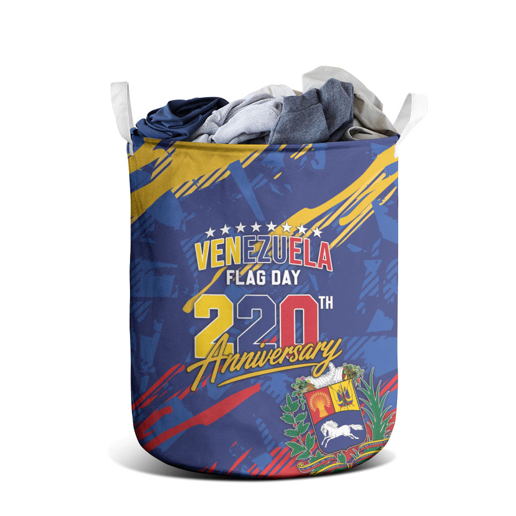 Venezuela Flag Day Laundry Basket 220th Anniversary Heritage Pride