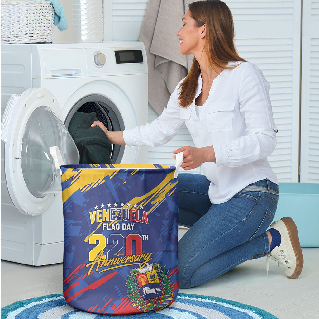 Venezuela Flag Day Laundry Basket 220th Anniversary Heritage Pride