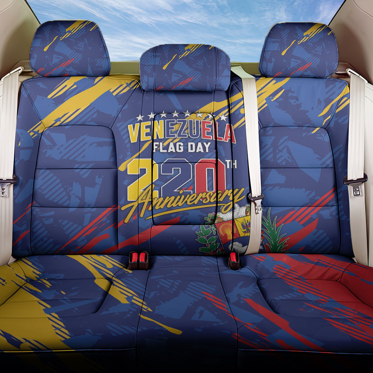 Venezuela Flag Day Back Car Seat Cover 220th Anniversary Heritage Pride