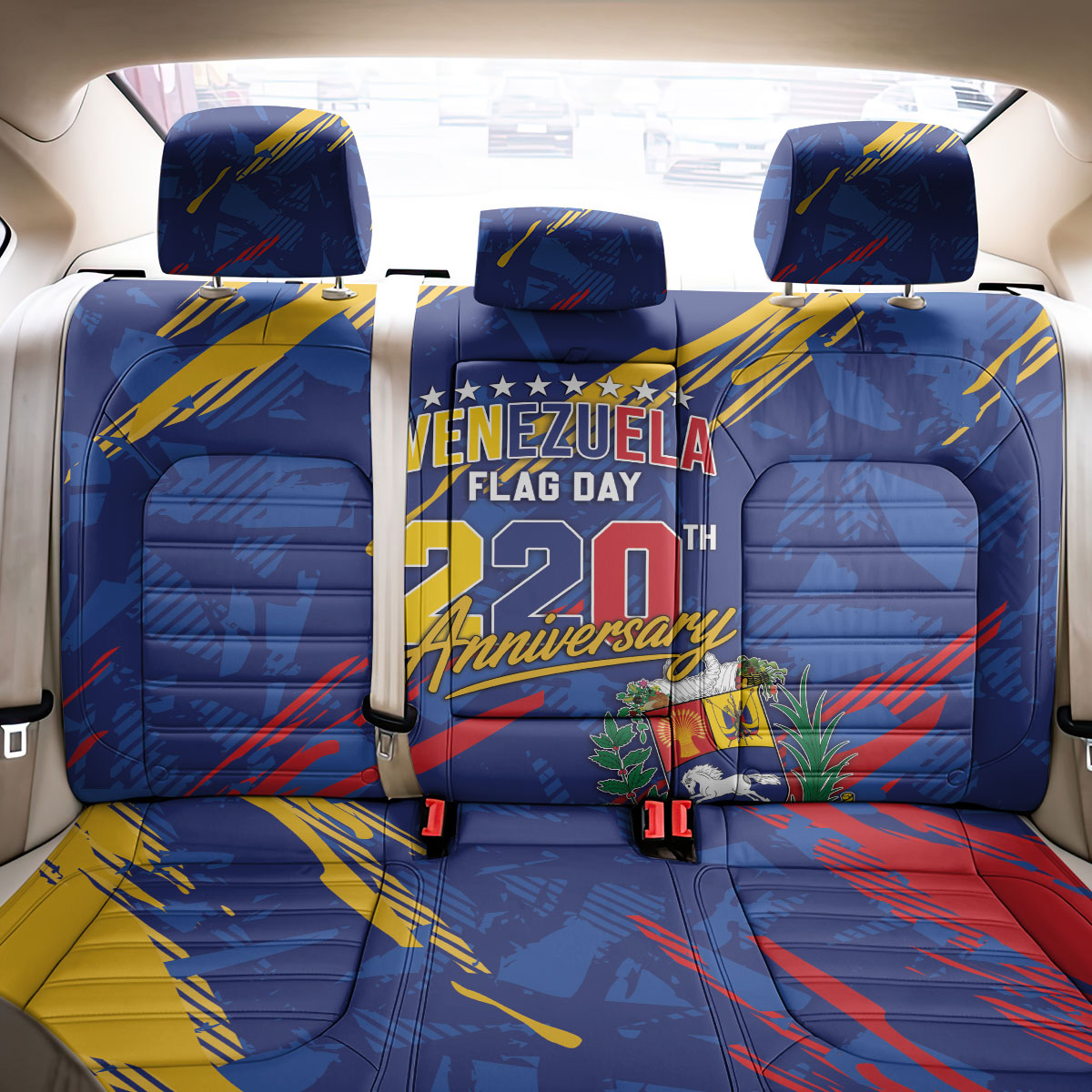 Venezuela Flag Day Back Car Seat Cover 220th Anniversary Heritage Pride