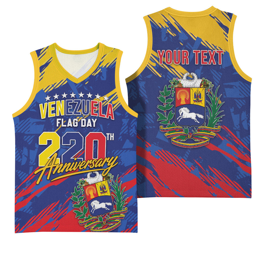 Personalized Venezuela Flag Day Basketball Jersey 220th Anniversary Heritage Pride
