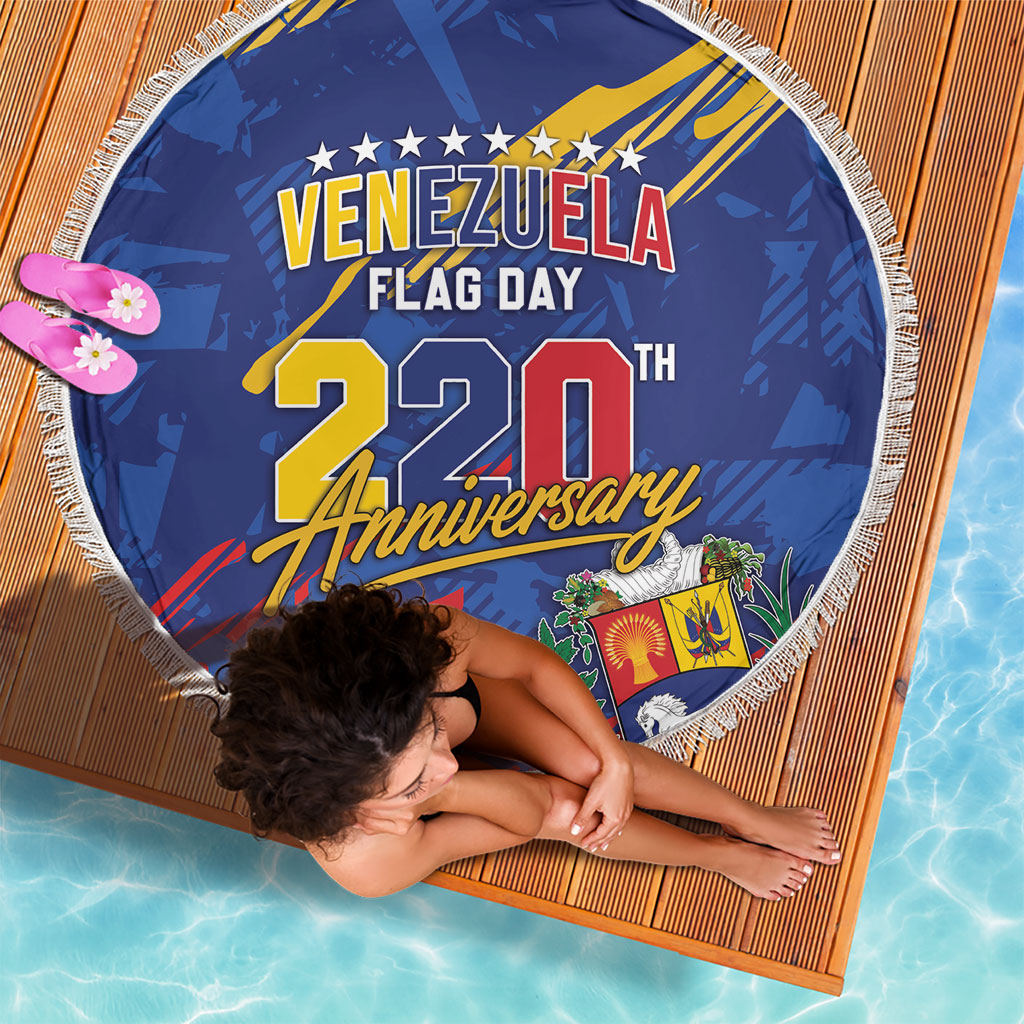 Venezuela Flag Day Beach Blanket 220th Anniversary Heritage Pride