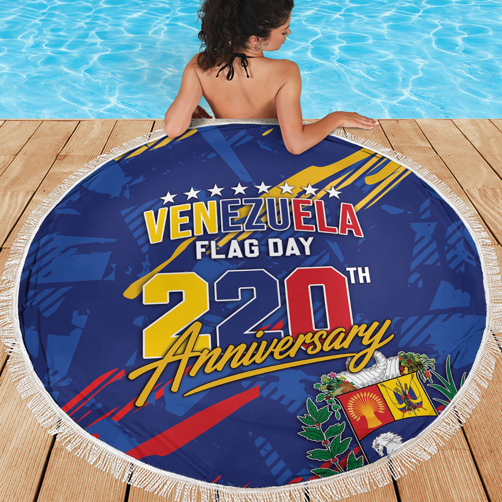 Venezuela Flag Day Beach Blanket 220th Anniversary Heritage Pride