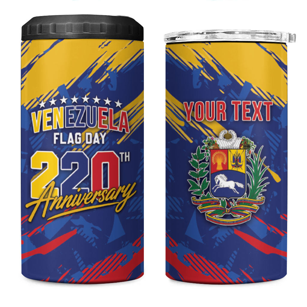 Personalized Venezuela Flag Day 4 in 1 Can Cooler Tumbler 220th Anniversary Heritage Pride