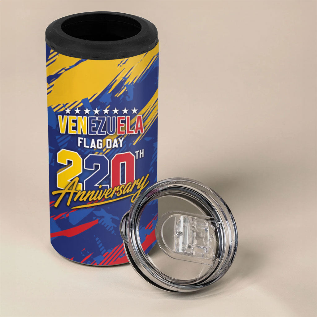 Personalized Venezuela Flag Day 4 in 1 Can Cooler Tumbler 220th Anniversary Heritage Pride