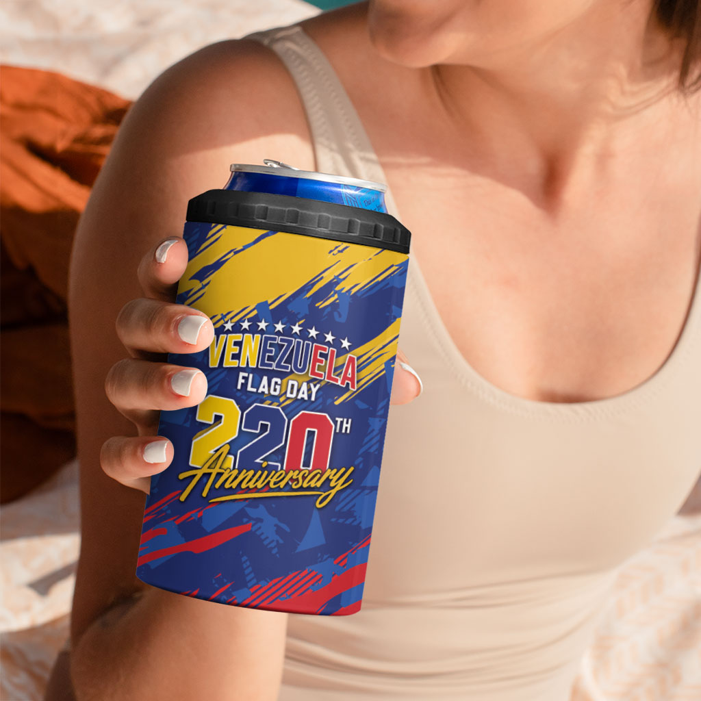 Personalized Venezuela Flag Day 4 in 1 Can Cooler Tumbler 220th Anniversary Heritage Pride