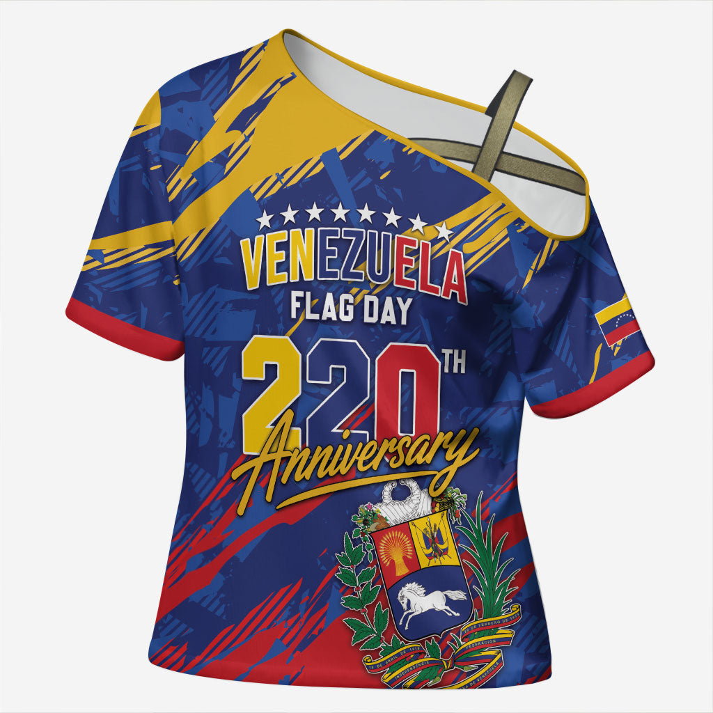 Personalized Venezuela Flag Day Cross Shoulder Shirt 220th Anniversary Heritage Pride