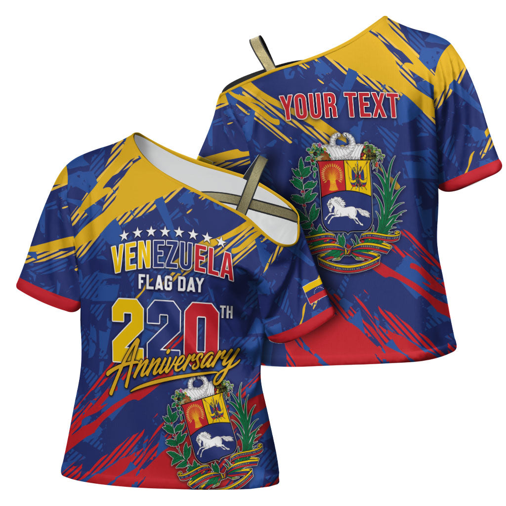 Personalized Venezuela Flag Day Cross Shoulder Shirt 220th Anniversary Heritage Pride