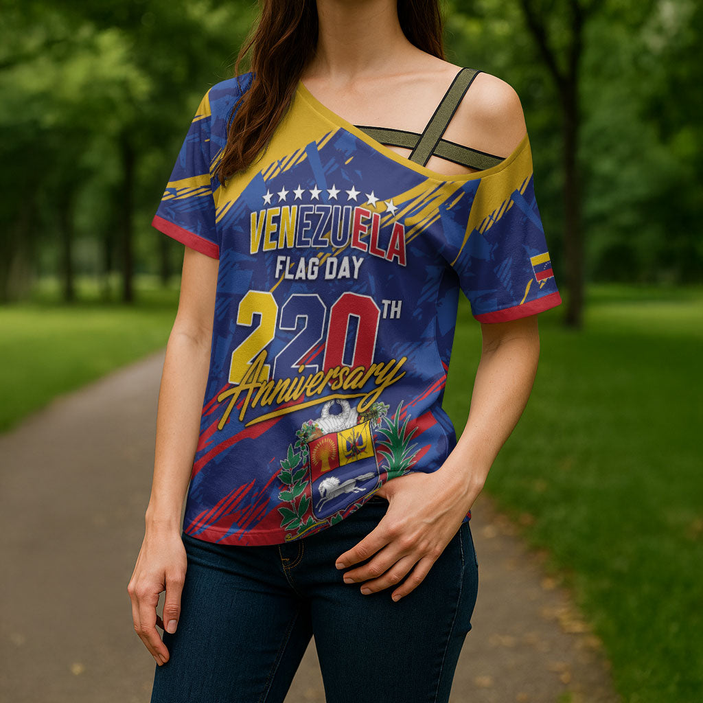 Personalized Venezuela Flag Day Cross Shoulder Shirt 220th Anniversary Heritage Pride