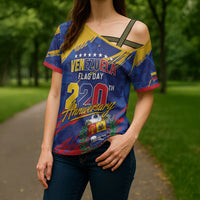 Personalized Venezuela Flag Day Cross Shoulder Shirt 220th Anniversary Heritage Pride
