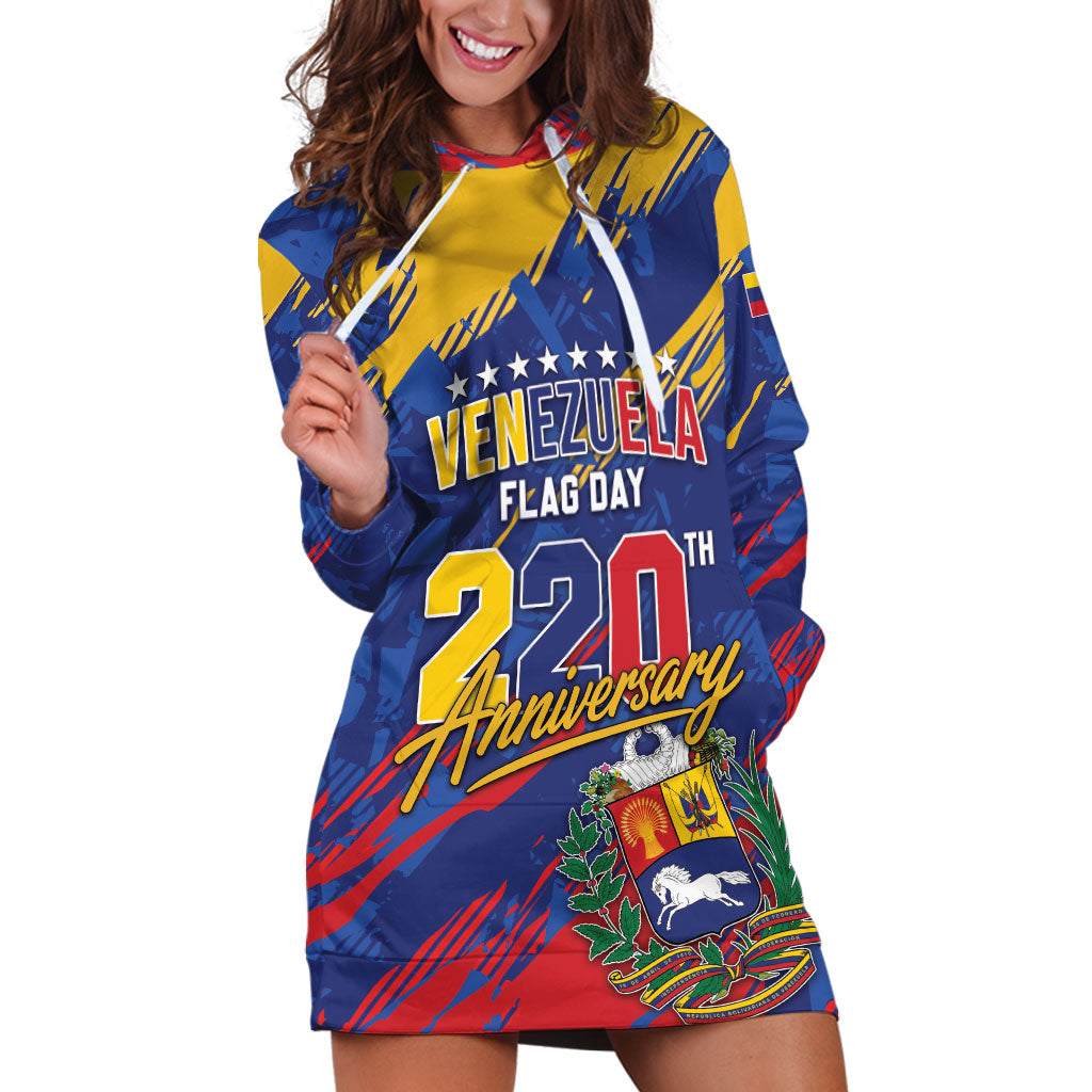 Personalized Venezuela Flag Day Hoodie Dress 220th Anniversary Heritage Pride
