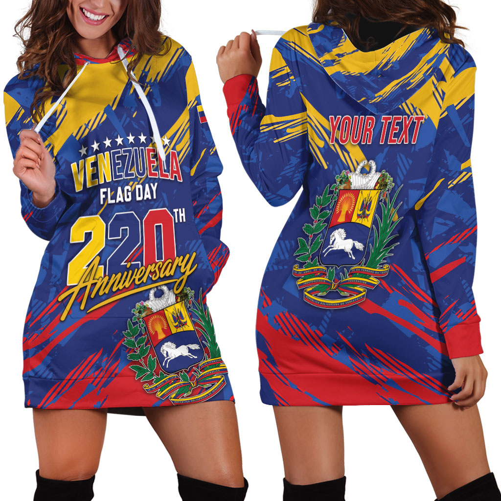 Personalized Venezuela Flag Day Hoodie Dress 220th Anniversary Heritage Pride
