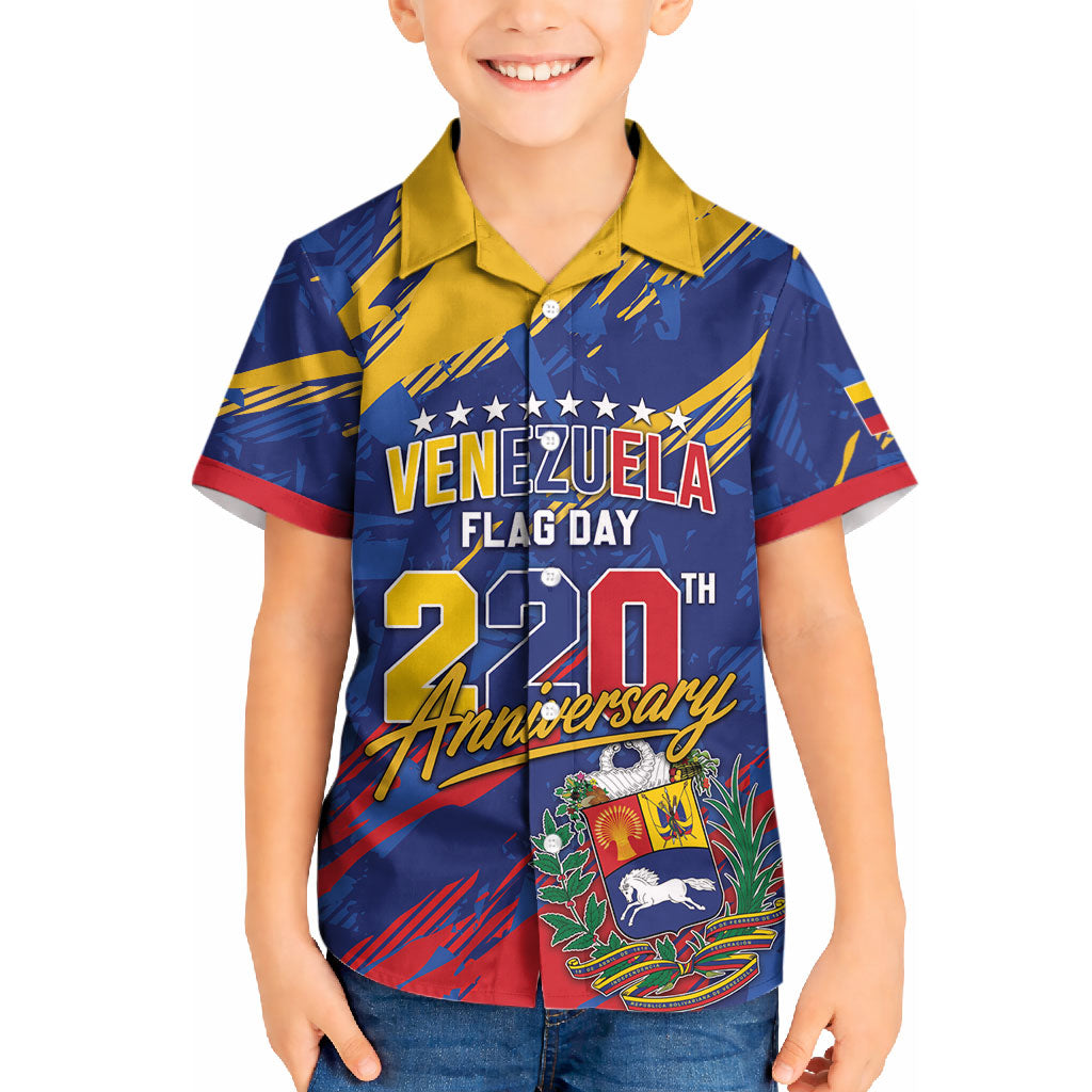 Personalized Venezuela Flag Day Kid Hawaiian Shirt 220th Anniversary Heritage Pride