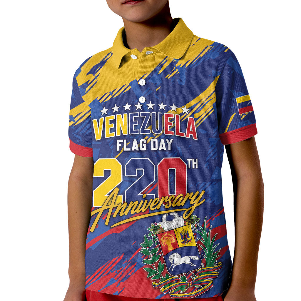 Personalized Venezuela Flag Day Kid Polo Shirt 220th Anniversary Heritage Pride