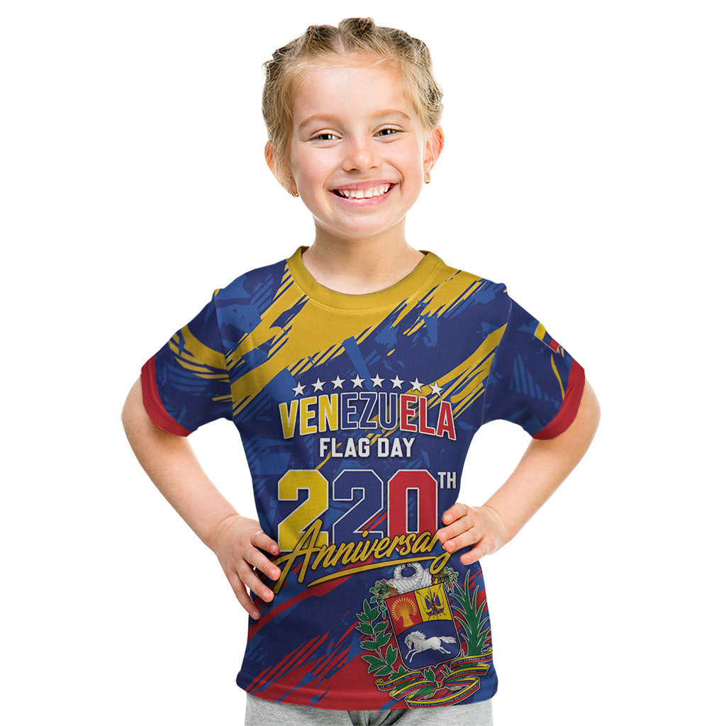 Personalized Venezuela Flag Day Kid T Shirt 220th Anniversary Heritage Pride