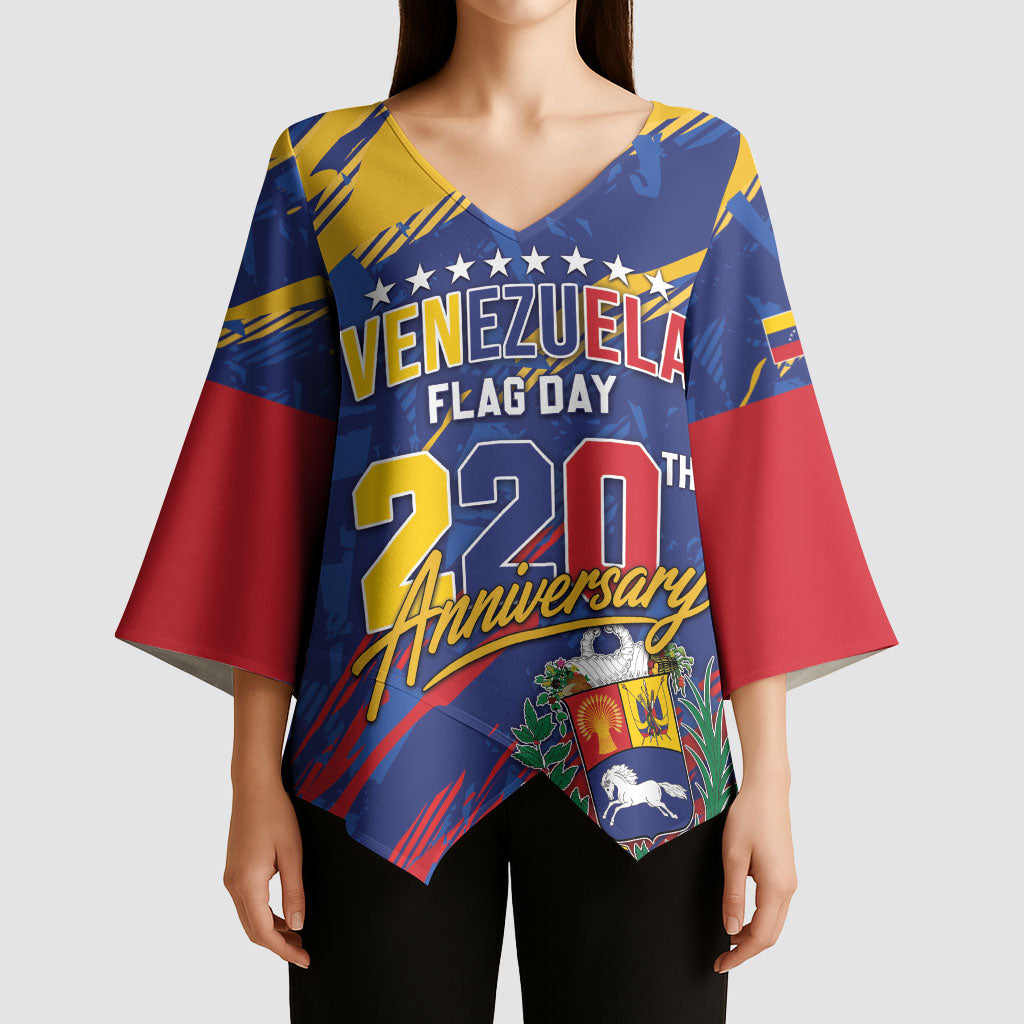 Personalized Venezuela Flag Day Kimono Sleeve Blouse 220th Anniversary Heritage Pride