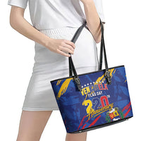Venezuela Flag Day Leather Tote Bag 220th Anniversary Heritage Pride