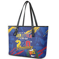 Venezuela Flag Day Leather Tote Bag 220th Anniversary Heritage Pride