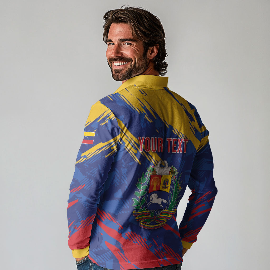 Personalized Venezuela Flag Day Long Sleeve Polo Shirt 220th Anniversary Heritage Pride