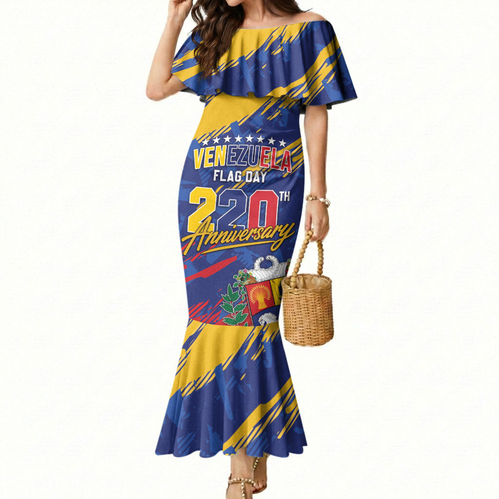 Personalized Venezuela Flag Day Mermaid Dress 220th Anniversary Heritage Pride