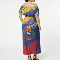 Personalized Venezuela Flag Day Off Shoulder Maxi Dress 220th Anniversary Heritage Pride