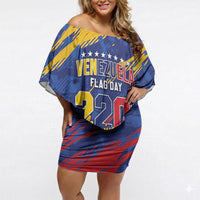 Personalized Venezuela Flag Day Off Shoulder Short Dress 220th Anniversary Heritage Pride