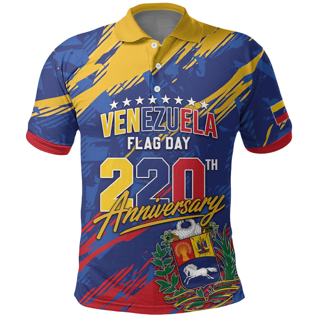 Personalized Venezuela Flag Day Polo Shirt 220th Anniversary Heritage Pride