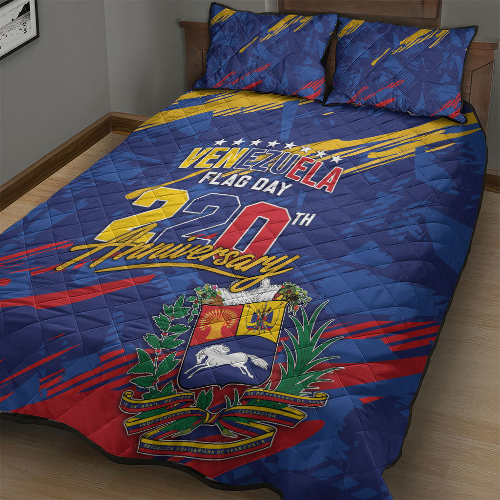 Venezuela Flag Day Quilt Bed Set 220th Anniversary Heritage Pride