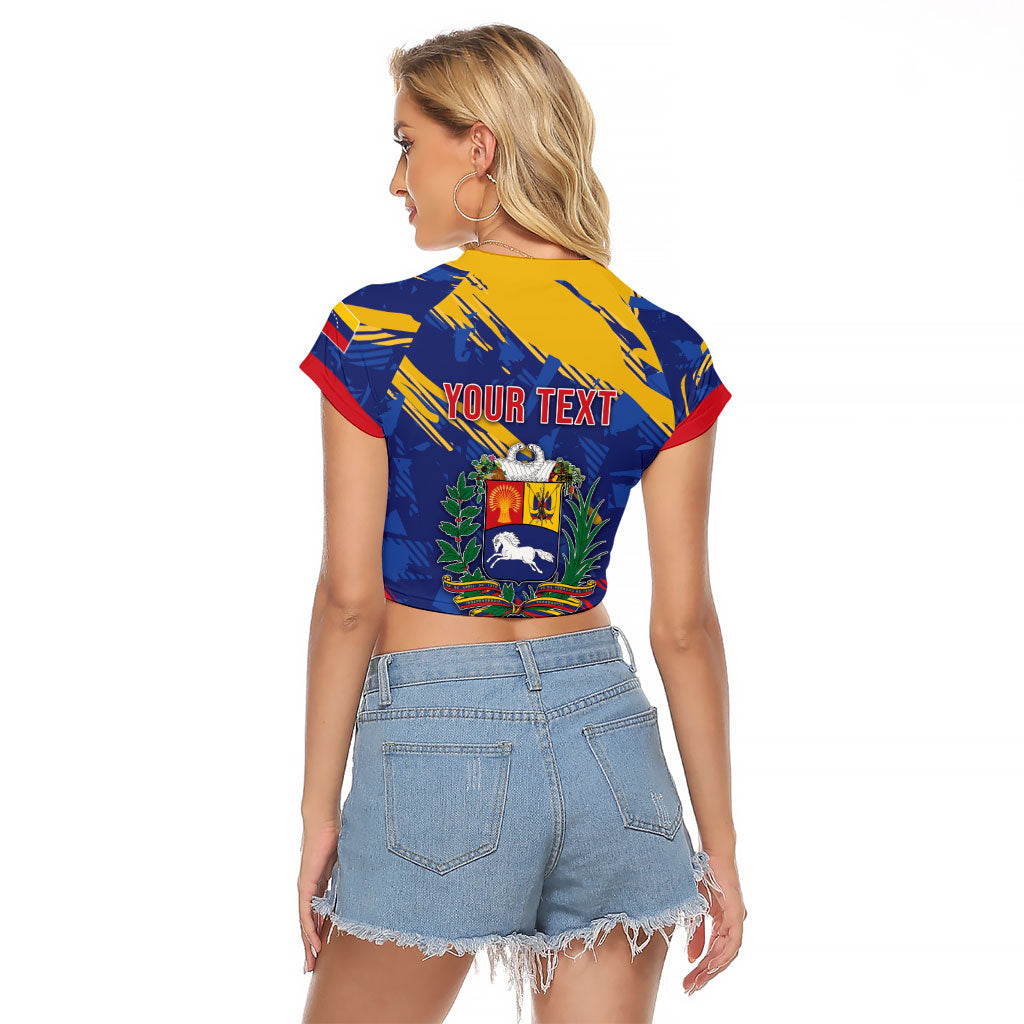 Personalized Venezuela Flag Day Raglan Cropped T Shirt 220th Anniversary Heritage Pride
