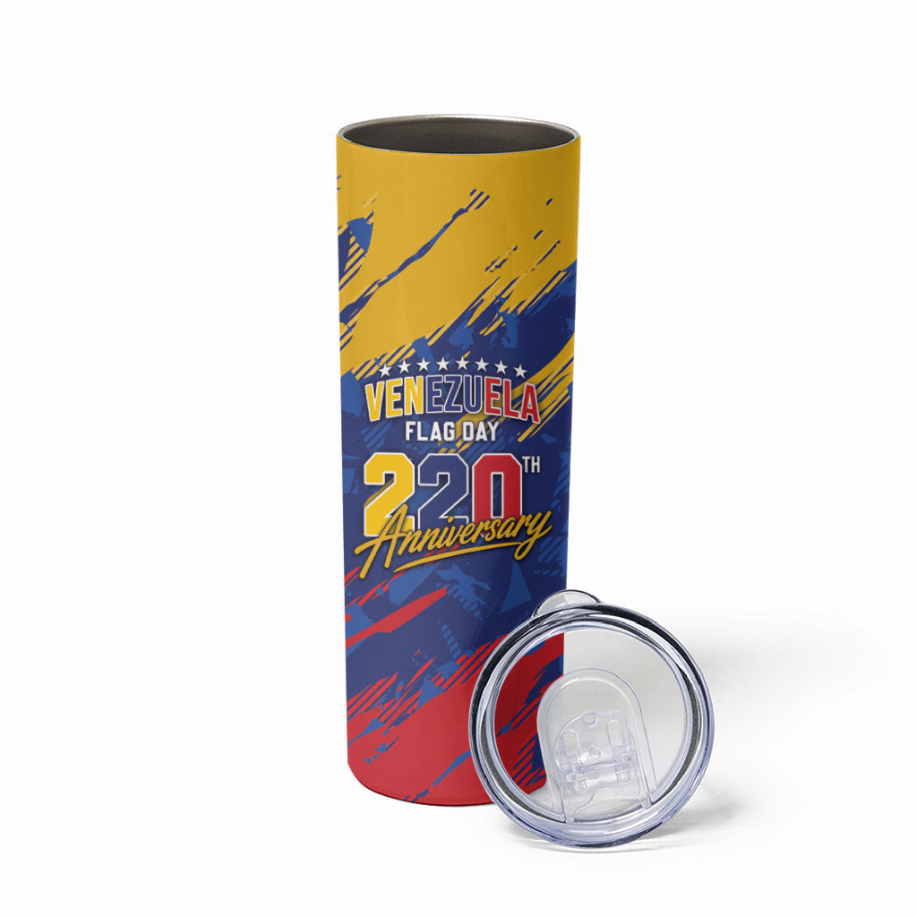 Personalized Venezuela Flag Day Skinny Tumbler 220th Anniversary Heritage Pride