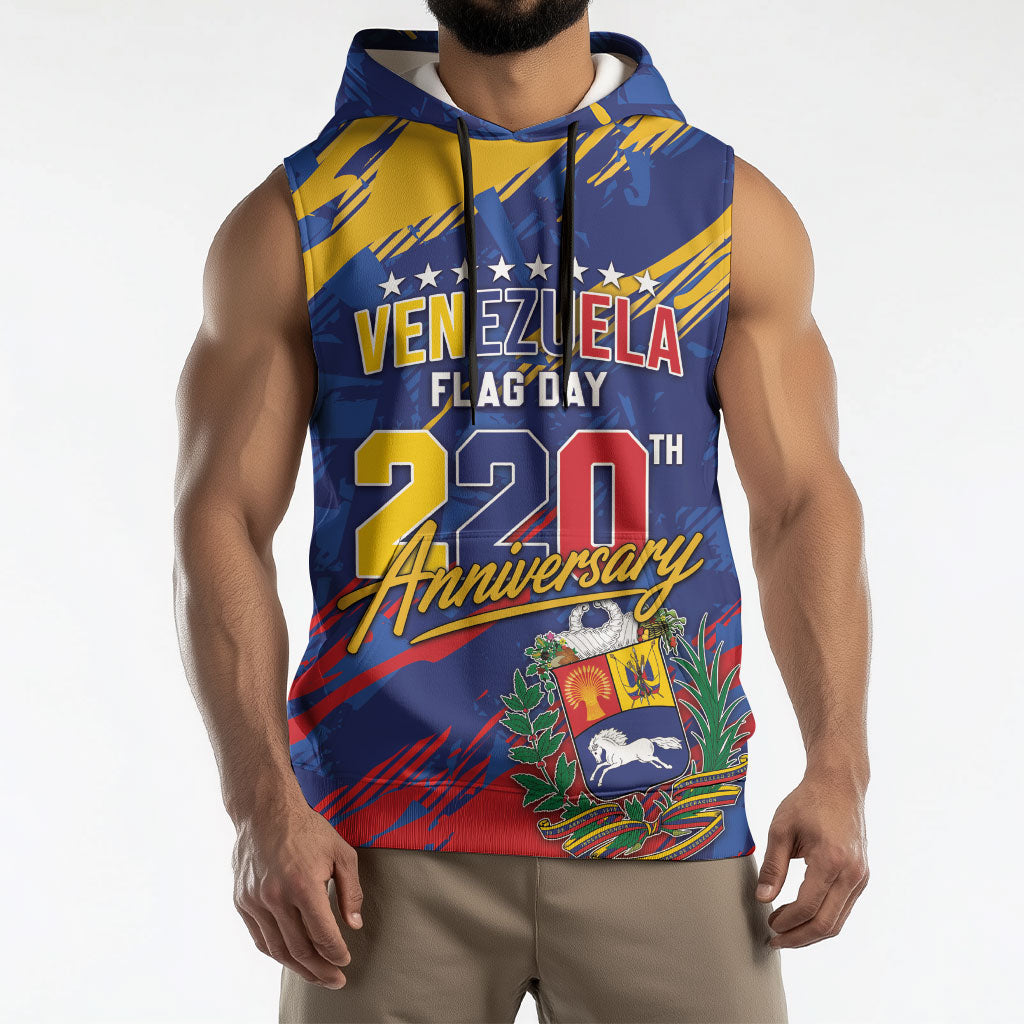Personalized Venezuela Flag Day Sleeveless Hoodie 220th Anniversary Heritage Pride
