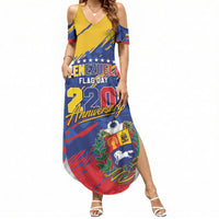 Personalized Venezuela Flag Day Summer Maxi Dress 220th Anniversary Heritage Pride