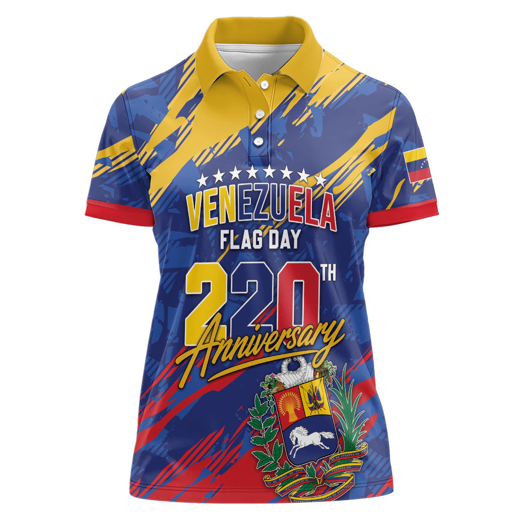 Personalized Venezuela Flag Day Women Polo Shirt 220th Anniversary Heritage Pride