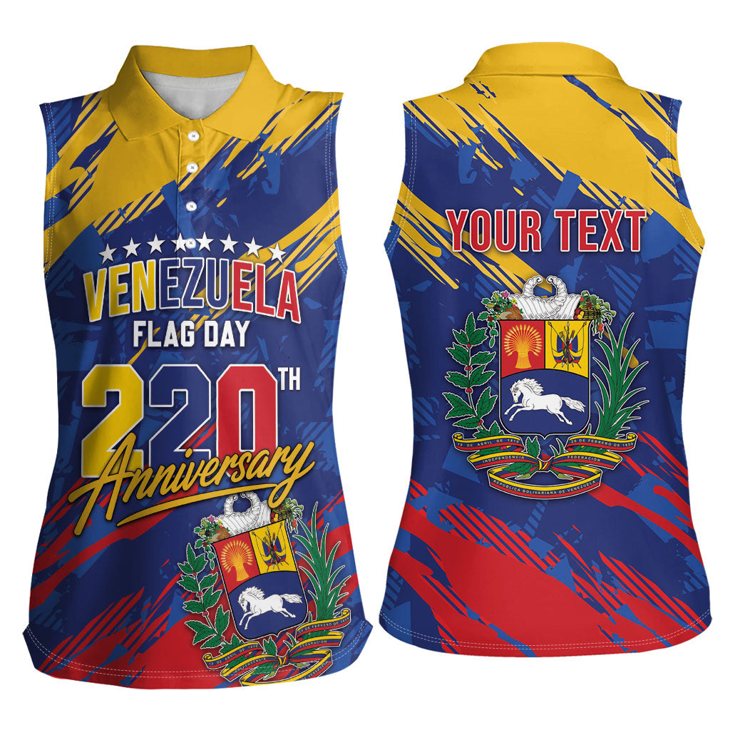 Personalized Venezuela Flag Day Women Sleeveless Polo Shirt 220th Anniversary Heritage Pride
