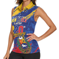 Personalized Venezuela Flag Day Women Sleeveless Polo Shirt 220th Anniversary Heritage Pride