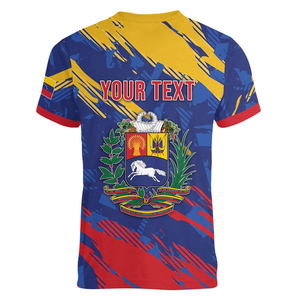 Personalized Venezuela Flag Day Women V-Neck T-Shirt 220th Anniversary Heritage Pride