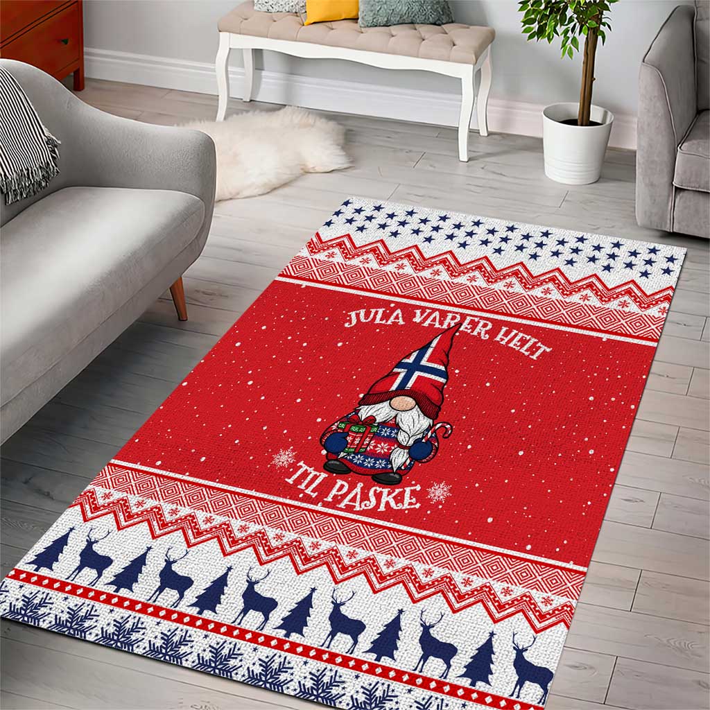Norway Christmas Area Rug Lovely Nordic Gnome - Wonder Print Shop