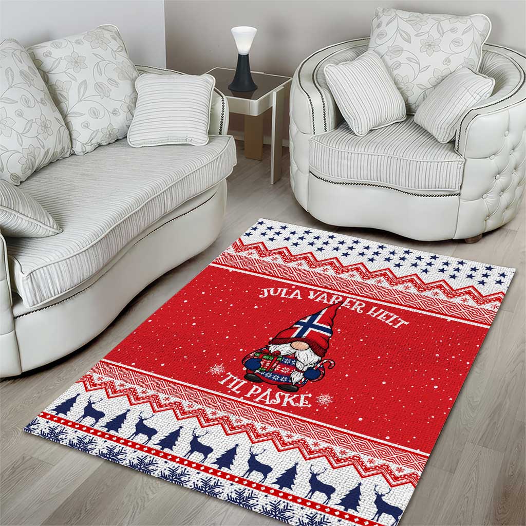 Norway Christmas Area Rug Lovely Nordic Gnome - Wonder Print Shop