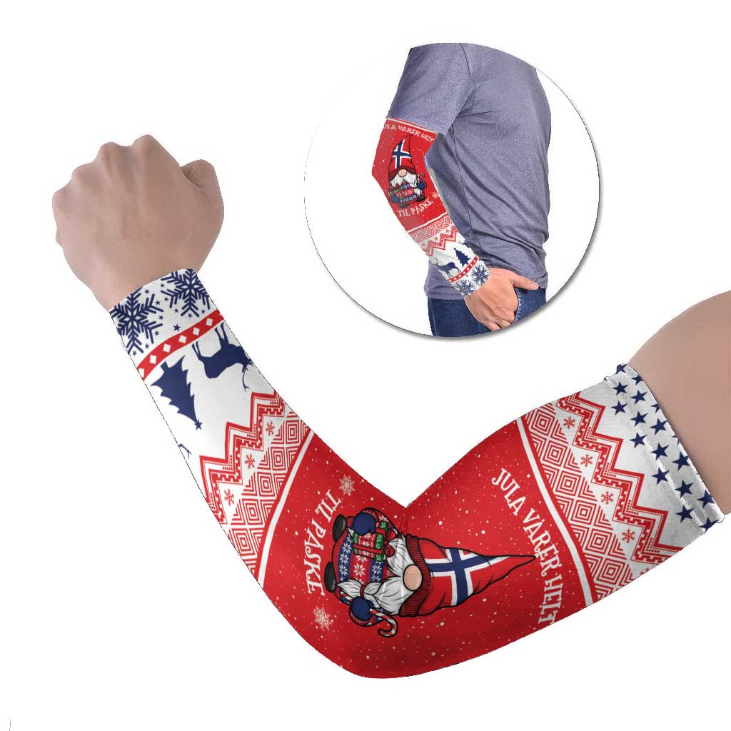 Norway Christmas Arm Sleeves Lovely Nordic Gnome - Wonder Print Shop