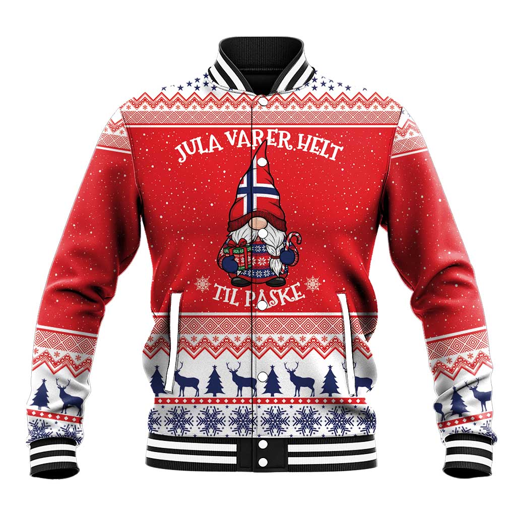 Norway Christmas Baseball Jacket Lovely Nordic Gnome - Wonder Print Shop