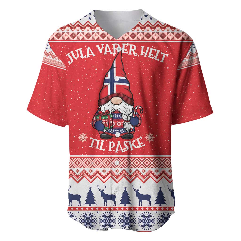 Norway Christmas Baseball Jersey Lovely Nordic Gnome - Wonder Print Shop
