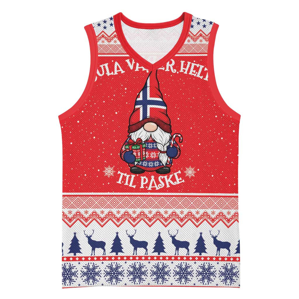 Norway Christmas Basketball Jersey Lovely Nordic Gnome - Wonder Print Shop
