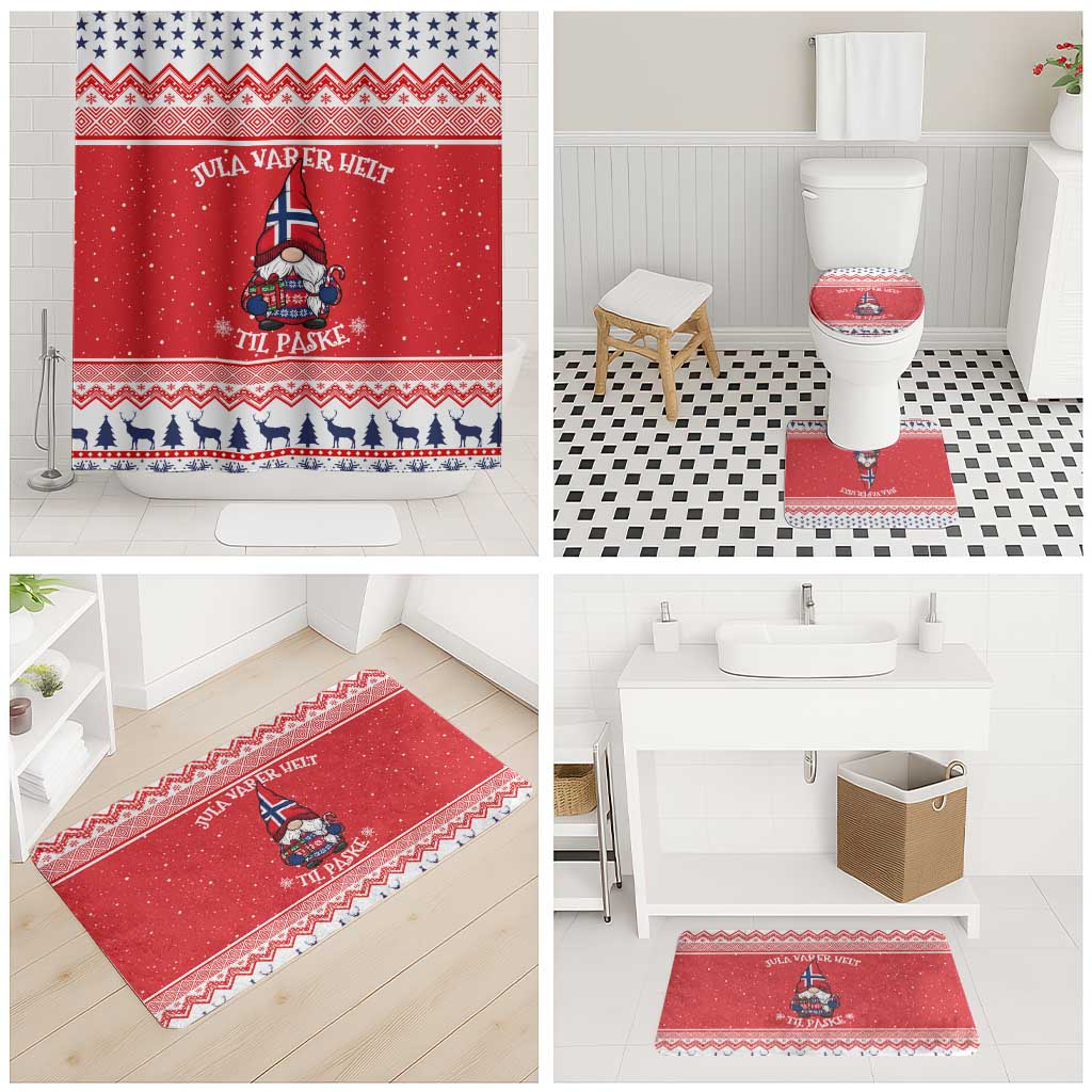 Norway Christmas Bathroom Set Lovely Nordic Gnome - Wonder Print Shop