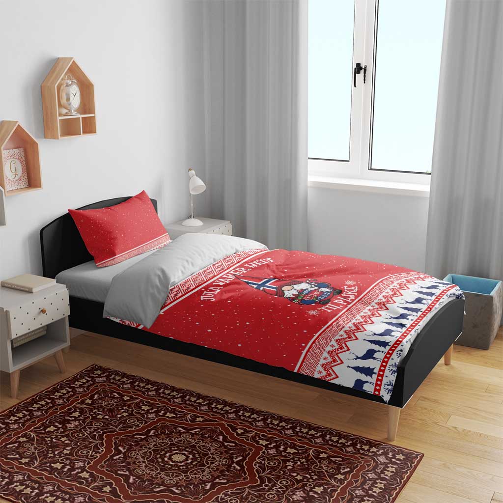 Norway Christmas Bedding Set Lovely Nordic Gnome - Wonder Print Shop