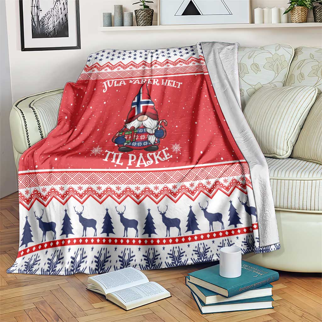 Norway Christmas Blanket Lovely Nordic Gnome - Wonder Print Shop