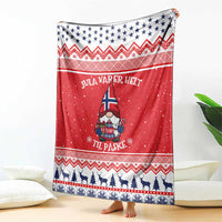 Norway Christmas Blanket Lovely Nordic Gnome - Wonder Print Shop
