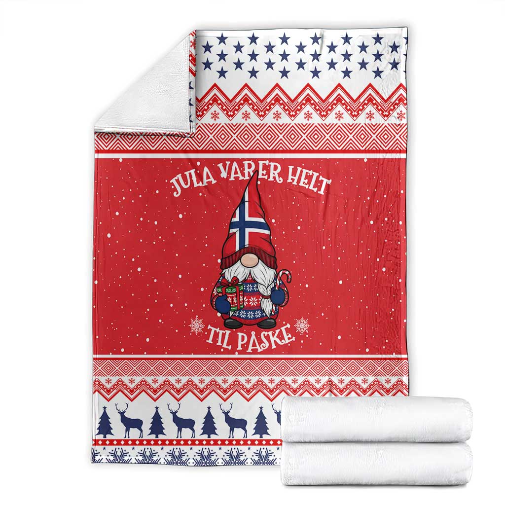 Norway Christmas Blanket Lovely Nordic Gnome - Wonder Print Shop